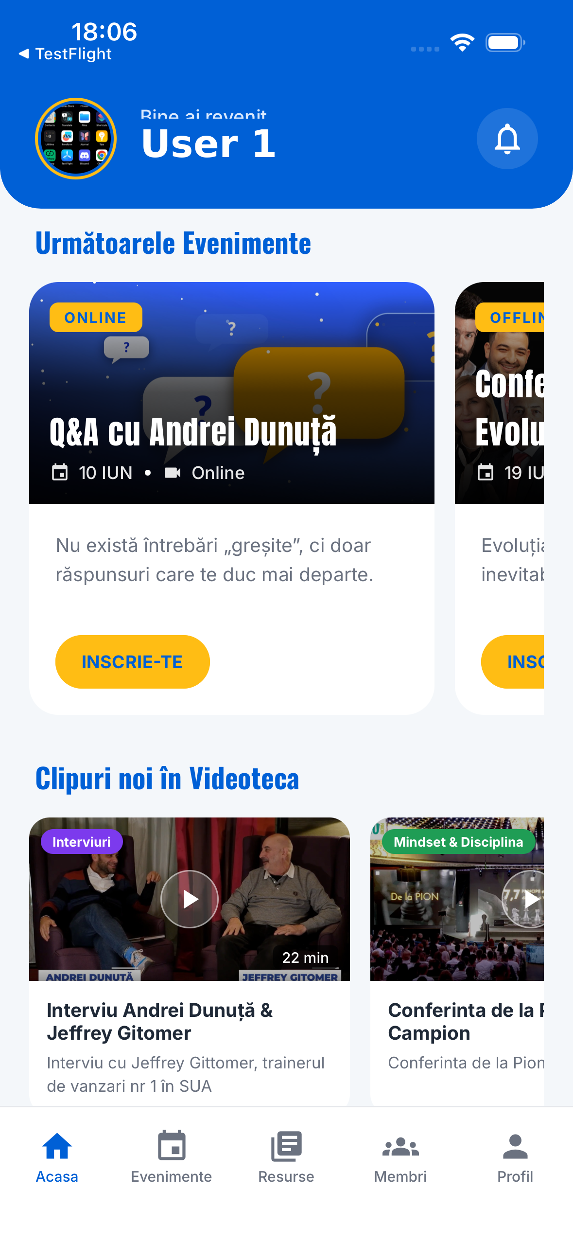 Acasă - totul începe pe ecranul de start
